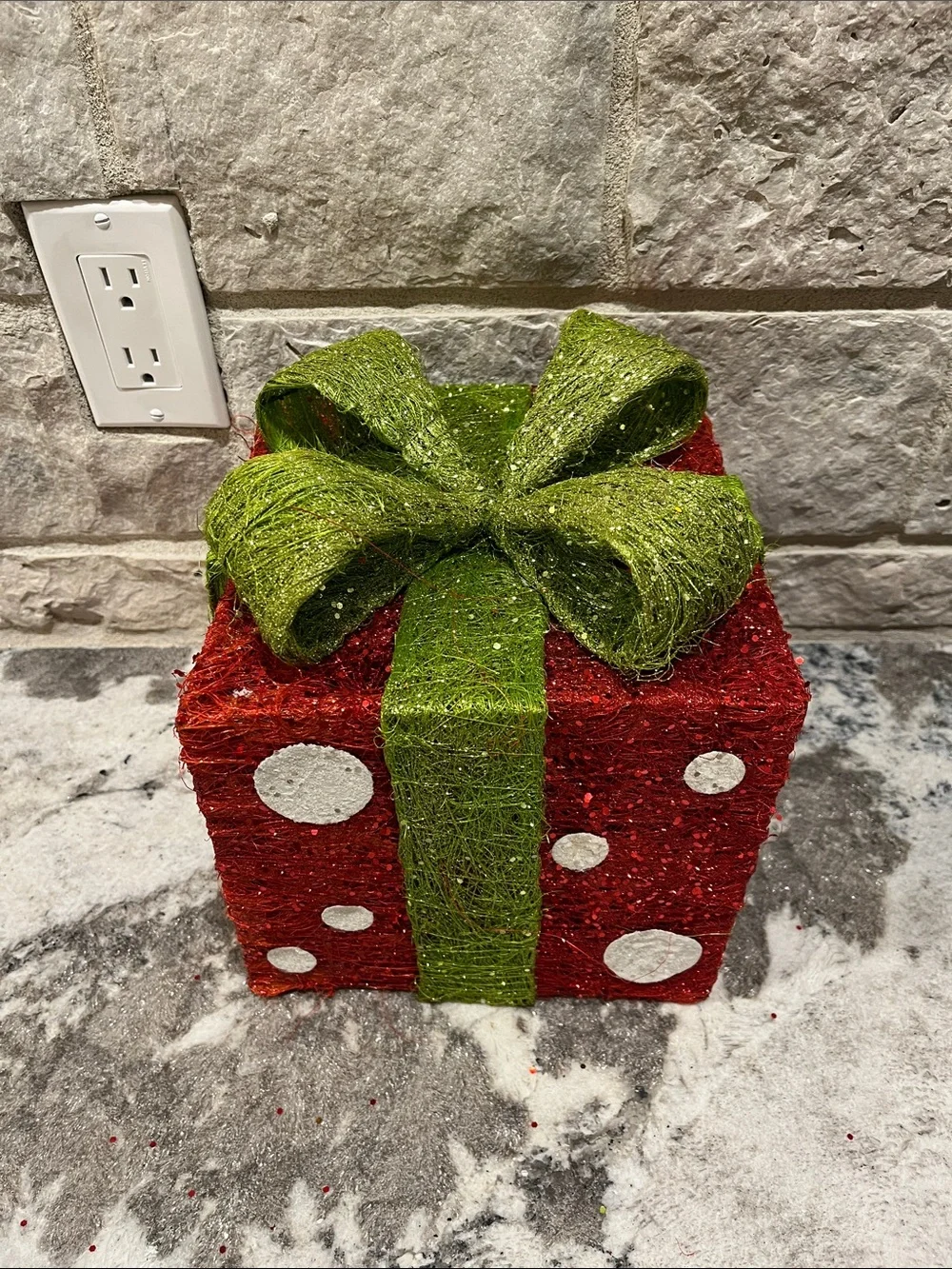 Lot of 3 Pier 1 Red and Green Decorative Presents